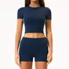 Conjunto de Yoga con Bloques de Color Cepillado Transfronterizo con Hermoso Diseño en la Espalda, Conjunto Deportivo Ajustado para Mujer, Ropa para Correr al Aire Libre y Fitness 4539