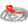 Correa para Perro Cadena de Hierro Perro Teddy Golden Retriever Cuerda para Pasear Perro Collar para Perro Pequeño Mediano Grande Correa para Perro