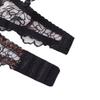 Venta Caliente Transfronteriza Europea y Americana Día de San Valentín En Stock Satén Rojo Malla Sexy Patchwork Lencería Conjunto de 2 Piezas