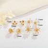 Zhongxing Novo Estilo Coreano 925 Prata Agulha Micro-incrustada Zircão Flor Brincos Simples DIY Brincos Acessórios