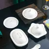 Prato de Cerâmica Irregular para Pratos Frios Doméstico Comercial Borda Dourada Branca Louça de Hotel Restaurante Especial Prato com Formato Especial