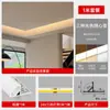 Tira de luz de techo con canaleta de encaje de 45 grados, tira de luz iluminadora oblicua curva creativa, tira de luz lineal de lavado de pared montada en superficie para sala de estar