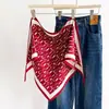 Bufanda Triangular Estampada Elegante de Gama Alta Estilo Nuevo 2026 para Mujer, Delgada y Versátil para Primavera y Verano, Pañuelo Multifuncional