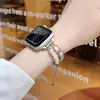 Adecuado para Apple Watch Applewatch Reloj con Pequeña Fragancia iWatch Pulsera de Perlas Moda Nuevo Estilo para Mujeres
