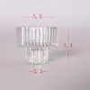 Porta-Velas de Vidro Simples de Luxo Leve Cor Spray Tealight Dupla Função Cera de Bastão Novo Listras Verticais Cristal Enfeites de Luz de Chá Atacado