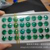 Wuzhou en stock circón corte redondo crisantemo fuegos artificiales color circón gema artificial piedra desnuda joyería piedra principal venta al por mayor