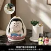 Pedra difusora de aroma de Buda versão Q, óleo essencial para quarto, uso doméstico criativo, fragrância premium duradoura, ornamento de mesa de cristal com flor seca