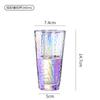 Taza de Agua de Vidrio de Colores Phnom Penh Resistente a Altas Temperaturas Hecha a Mano Estilo Ins Alto Valor de Color Taza con Patrón de Martillo de Colores para el Hogar Celebridad de Internet