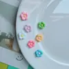 Pequena Flor de Cinco Pétalas Cor Macaron Flor Resina Acessórios DIY Crianças Grampo de Cabelo Tiara Material Capa de Celular Adesivo