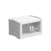 Caixa de Armazenamento Simples Moderna Dobrável Armário de Armazenamento de Brinquedos com Portas Simples/Duplas Armário de Armazenamento de Plástico Guarda-roupa Armazenamento de Livros Sala de Estar