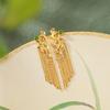 Joias Yuebao Prata de Lei S925 Banhado a Ouro Jade Hetian Jadeíta Vintage Brincos de Borla Fênix Tendência Nacional Brincos de Prata Elegantes
