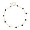 Colar de aço titânio 18K de ouro real europeu e americano Daisy nicho design avançado moda all-match pedra natural clavícula corrente