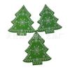 Árbol de Navidad de madera pintado con fondo blanco de 50 mm DIY colgante de decoración navideña Madera 10 por paquete