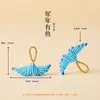 Accesorios para el Festival del Bote del Dragón Bolsitas Perfumadas Bordado Hecho a Mano DIY Tejido de Cuerda de Cinco Colores Zongzi Estilo Antiguo Hojas Iridescentes Accesorios Venta al por Mayor