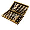 Juego de Cuchara y Palillos Estilo Coreano de Acero Inoxidable 304 Chapado en Oro para el Hogar Palillos Planos Dorados de Acero Inoxidable 304 Cuchara para Restaurante