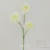 Flores Artificiais Brancas para Decoração de Casamento, Flores de Seda, Ornamentos de Flores Artificiais, Arte Floral Seca, Materiais de Rosa, Arranjo de Flores para Corredor, Arranjo de Parede e Chão