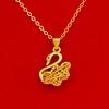 Fuente transfronteriza latón chapado en oro colgante de cisne hueco imitación oro joyería de boda Estilo Nacional colgante para damas