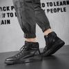 En stock talla grande zapatos directos de fábrica para hombre botas de cuero combinan con todo zapatos casuales tipo Martin para hombre zapatos de cuero de caña alta hasta la pantorrilla