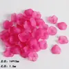 Cuentas de Imitación de Flor Acrílica Translúcida Transfronterizas con Agujero Central, Hojas y Pétalos Coloridos Chapados para Pulseras, Pasadores y Accesorios para el Cabello DIY