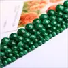 Cuentas Redondas de Jadeíta Verde Completo Color Verde Seco Dragón de Hierro, Cuentas de Jade para Manualidades, Cuentas Sueltas de Jade Seco Verde de Cuarzo