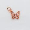 Colgante pequeño de paloma de la paz con mariposa golondrina envuelto en oro de 18 quilates que conserva el color, colgante, pulsera, collar, accesorios