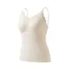 Chaleco Cálido Original de Seda y Cachemira para Mujer con Copas Integradas Camisola Lencería Capa Interior Ajustada No Necesita Usar Sujetador