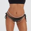 Joias Transfronteiriças Europeias e Americanas Nova Moda Estilosa Corrente de Metal Multicamadas Corrente de Diamante Brilhante Strass Corrente de Cintura Corrente Corporal Acessórios Tendência