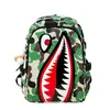 Nova Mochila Escolar Camuflada de Tubarão da Moda para Estudantes de Grande Capacidade Leve Casual para Viagem