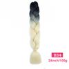 Xuchang en stock, trenza de doble color, trenza jumbo, peluca africana, trenza sucia, trenza degradada, cabello, venta al por mayor