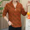 Blusa feminina elegante e versátil de manga comprida com gola alta, perfeita para usar em camadas no outono.. Estilo novo, plus size, modelador e estiloso, projetado para mulheres de meia-idade e idosas