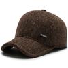 Chapéu de outono e inverno masculino chapéu de lã para meia-idade e idosos inverno ao ar livre proteção para as orelhas boné de beisebol boné boné chapéu quente chapéu de pai