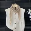 Lenço de Seda Estampado Vintage em Formato de Diamante para Mulheres, Estilo Fino para Primavera e Verão, Lenço de Pescoço de Alta Qualidade, Lenço de Cabeça Longo Estiloso, Lenço de Pescoço, Lenço de Cinto da Moda