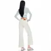Jeans acampanados ajustados de moda de tres colores en tono naranja joven para mujer, diseñados para estilizar, favorecer y ser versátiles, con un estilo moderno y elegante, y de largo nueve puntos