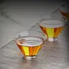 Chapéu Pequeno de Bambu Copo Conjunto de Chá Kung Fu Copo de Chá Transparente Personalizado Mini Doméstico Vidro de Alto Borossilicato Pequeno Copo de Chá Fábrica