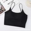 Camisola de seda de hielo para mujer, ropa interior sexy sin marcas, con base envolvente, estilo de pecho, espalda descubierta, sujetador todo en uno