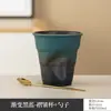 Taza de café de cerámica cultural y creativa con cuchara, se puede imprimir con logotipo, taza con grabado de regalo, juego de caja de regalo de recuerdo empresarial