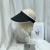 Banda para el cabello sencilla casual de estilo japonés Sombrero de paja Sombrero de sol Protector solar Sombrero de sol de verano para mujer