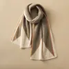 Cachecol Versátil 100% Caxemira Pura para Aquecimento ao Ar Livre no Outono e Inverno, Versão Coreana, Engrossado para Proteção contra o Frio, Gola Térmica de Tricô, Xale Longo de Pendurar no Pescoço