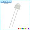 Chapéu de palha f5mm branco fosco chapéu de palha fosco astigmatismo LED contas de lâmpada luminosas Vermelho Amarelo Azul Verde luz branca branco leitoso