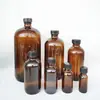 Botella de vidrio sellada de boca pequeña color café para evitar la luz, botella para reactivos químicos color café, frasco sellado de gran capacidad para muestras, tapa de baquelita