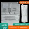 Saco de embalagem de roupas de PE mensagem de advertência saco com fecho zip 30 * 40cm 16 Sacola plástica fosca de seda saco de armazenamento com zíper atacado