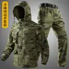 Nueva chaqueta de primavera para hombre para comercio transfronterizo, ropa de camuflaje para exteriores, ropa de trabajo casual de longitud media con múltiples bolsillos, ropa de protección laboral