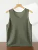 2025 Nuevo Estilo Cuello en U Liso Cachemir Hombres Chaleco de Punto Sin Mangas Ropa Interior Cómodo Agradable a la Piel Jersey