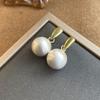 Brincos de Bolinha Foscos Escovados Estilo Nicho Único Novos Brincos Populares Moda High-End Luxo Leve Brincos Diários