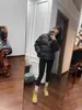 (95% plumón de pato blanco) Chamarra de Plumón Morado Jacinto para Mujer, Estilo Corto Acolchado, Suave, Petite, Cuello Alto, Chaqueta Acolchada Engrosada