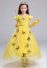 Ventas Directas de Fábrica Vestido de niña congelada Vestido de Cenicienta Vestido largo de princesa de mariposa Entrega de una pieza