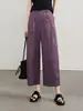 Nuevos Pantalones Casuales de Pierna Ancha tipo Globo Cropped de Cintura Alta Adelgazantes Holgados de Algodón Seda Hielo Estilo Japonés de Verano para Mujer 2026