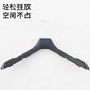 Percha de plástico negro percha para ropa de mujer hombro ancho antideslizante fábrica de ropa fábrica de colgar ropa negra soporte de ropa directo de fábrica al por mayor