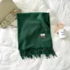 Bufanda de Color Sólido para Mujer Invierno Nuevo Bufanda de Imitación Cachemir Europea y Americana Bufanda Cálida Multicolor Transfronteriza Chal Largo Venta al por Mayor