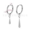 F136 titanio pendiente de aro colgante gota de agua aretes fabricantes transfronterizos aleación de titanio G23 joyería para piercing corporal espiral de hueso de oreja